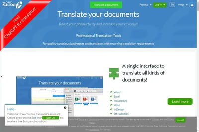 Wordscope Professional Translation Tools preview